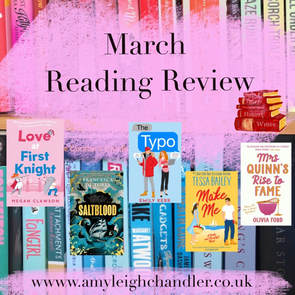 Writer and Book reviewer Amy Leigh Chandler reviews what she read in march.